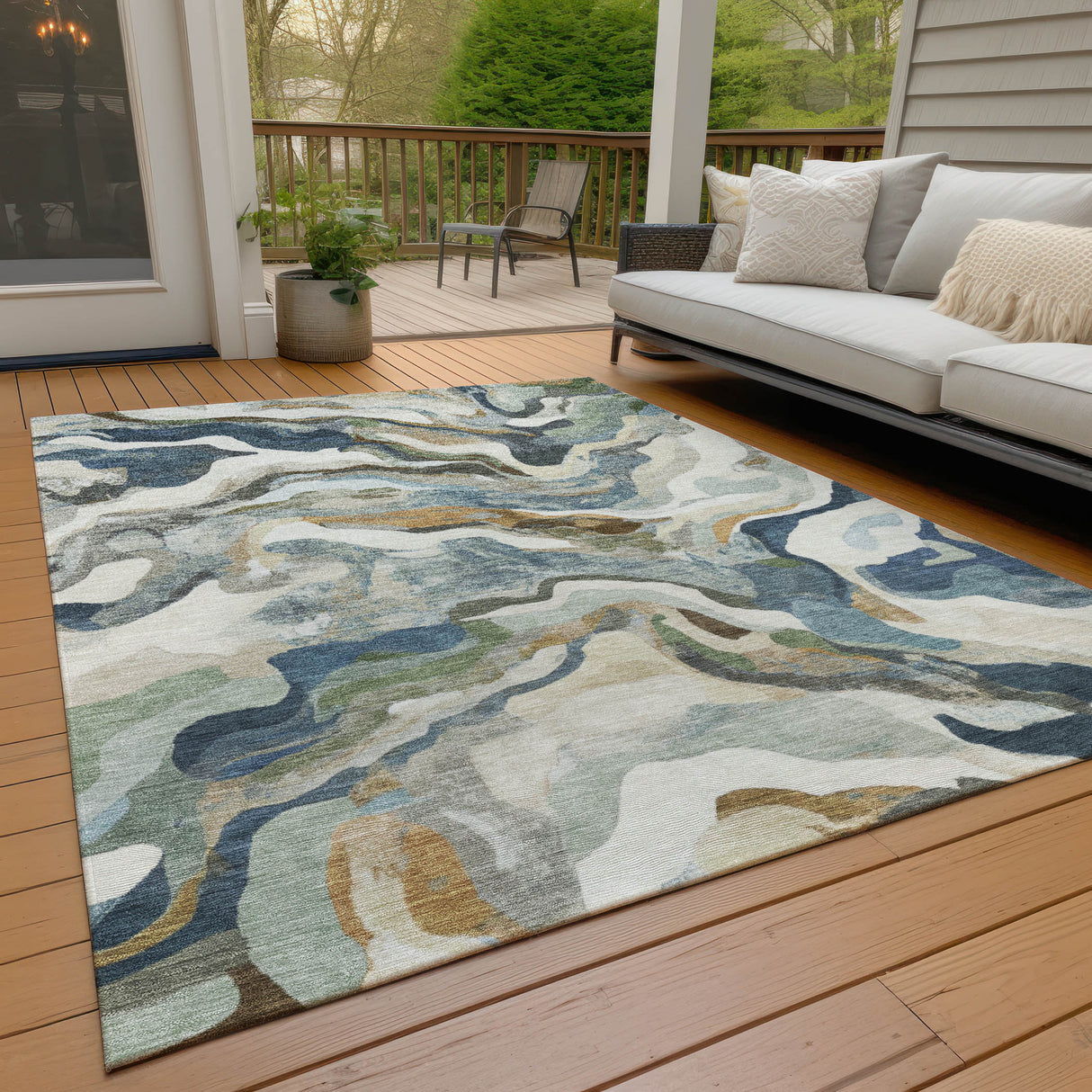 Addison Chantille ACN2162 Modern Machine Made Transitional Denim Rug