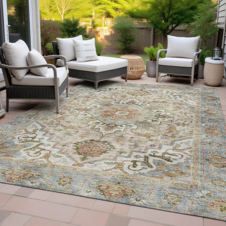 Addison Chantille ACN2163 Global Machine Made Traditional Beige Rug