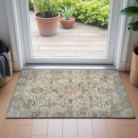 Addison Chantille ACN2163 Global Machine Made Traditional Beige Rug