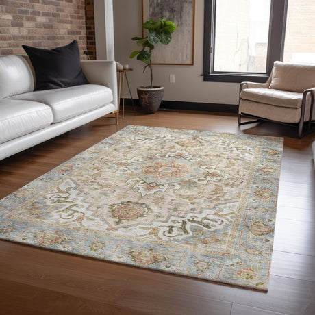 Addison Chantille ACN2163 Global Machine Made Traditional Beige Rug
