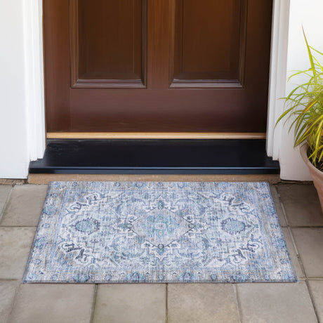 Addison Chantille ACN2163 Global Machine Made Traditional Blue Rug
