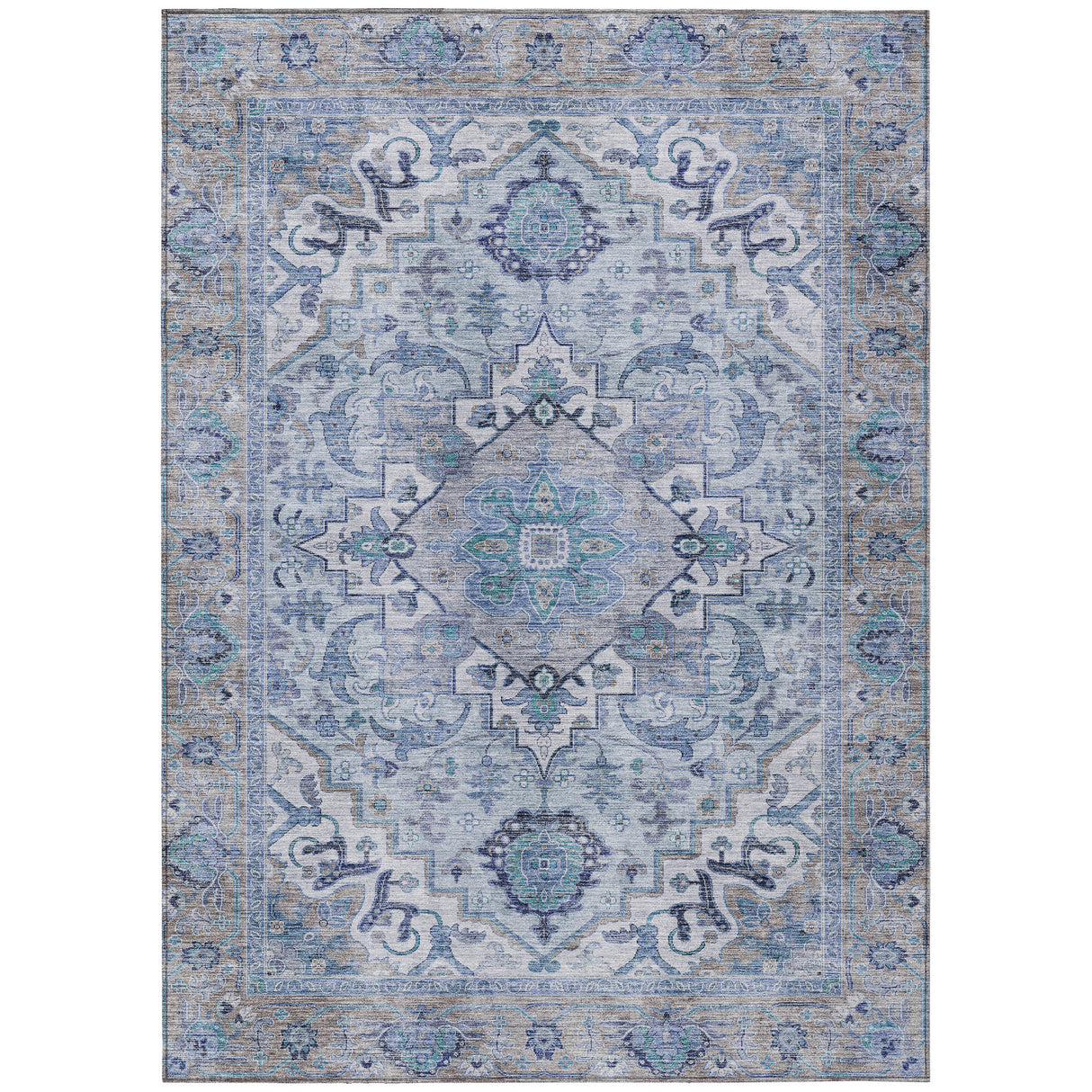 Addison Chantille ACN2163 Global Machine Made Traditional Blue Rug