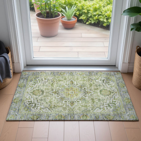 Addison Chantille ACN2163 Global Machine Made Traditional Green Rug