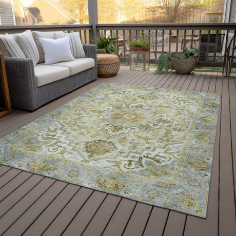 Addison Chantille ACN2163 Global Machine Made Traditional Khaki Rug
