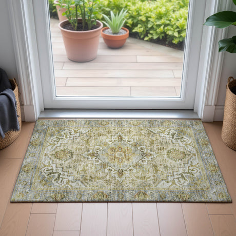 Addison Chantille ACN2163 Global Machine Made Traditional Khaki Rug