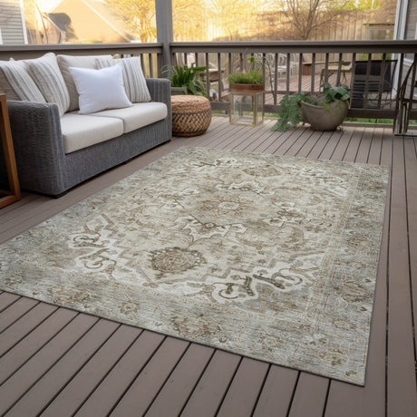 Addison Chantille ACN2164 Global Machine Made Traditional Beige Rug