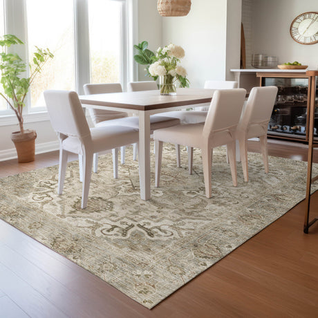 Addison Chantille ACN2164 Global Machine Made Traditional Beige Rug