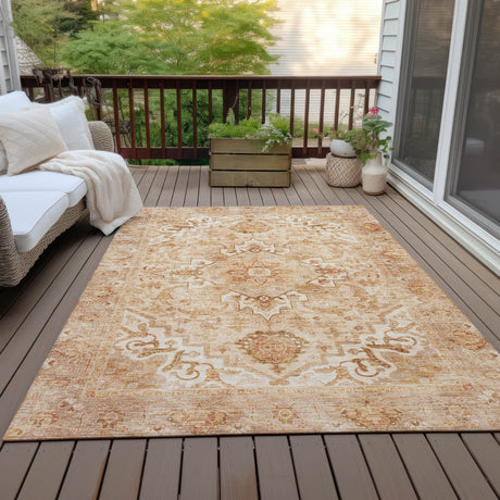 Addison Chantille ACN2164 Global Machine Made Traditional Copper Rug