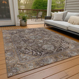 Addison Chantille ACN2165 Global Machine Made Traditional Brown Rug