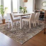 Addison Chantille ACN2165 Global Machine Made Traditional Brown Rug