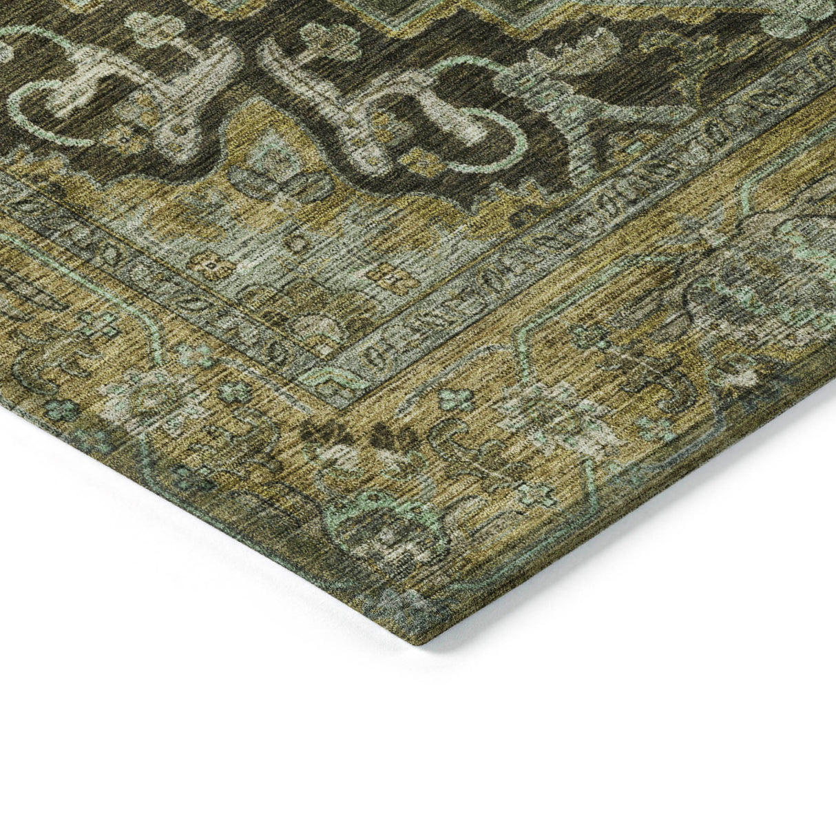 Addison Chantille ACN2165 Global Machine Made Traditional Olive Rug