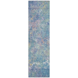 Addison Chantille ACN2166 Abstract Machine Made Transitional Aqua Rug