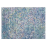 Addison Chantille ACN2166 Abstract Machine Made Transitional Aqua Rug