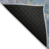 Addison Chantille ACN2166 Abstract Machine Made Transitional Aqua Rug