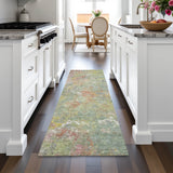 Addison Chantille ACN2166 Abstract Machine Made Transitional Green Rug