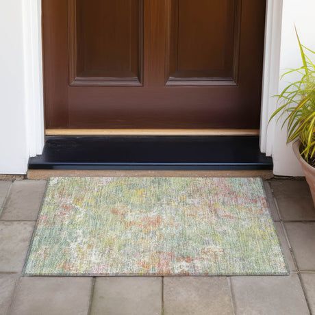 Addison Chantille ACN2166 Abstract Machine Made Transitional Green Rug