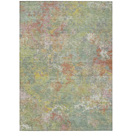 Addison Chantille ACN2166 Abstract Machine Made Transitional Green Rug