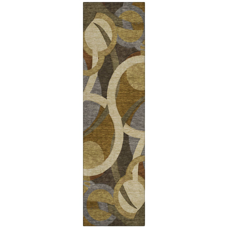 Addison Chantille ACN2167 Geometric Machine Made Transitional Brown Rug