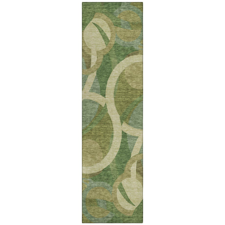 Addison Chantille ACN2167 Geometric Machine Made Transitional Green Rug
