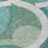 Addison Chantille ACN2167 Geometric Machine Made Transitional Teal Rug