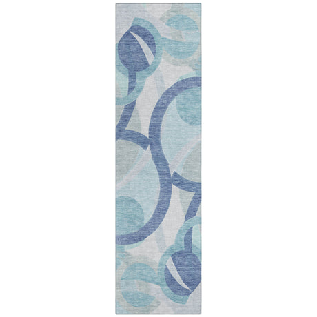 Addison Chantille ACN2168 Geometric Machine Made Transitional Blue Rug