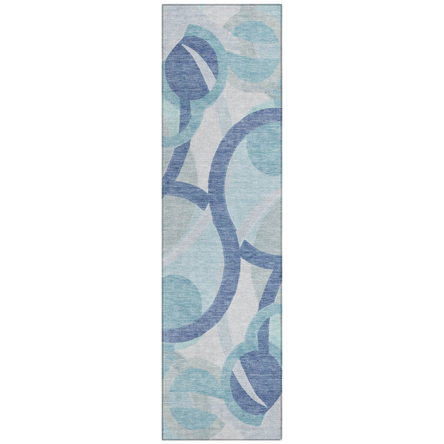 Addison Chantille ACN2168 Geometric Machine Made Transitional Blue Rug