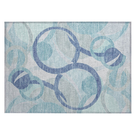 Addison Chantille ACN2168 Geometric Machine Made Transitional Blue Rug