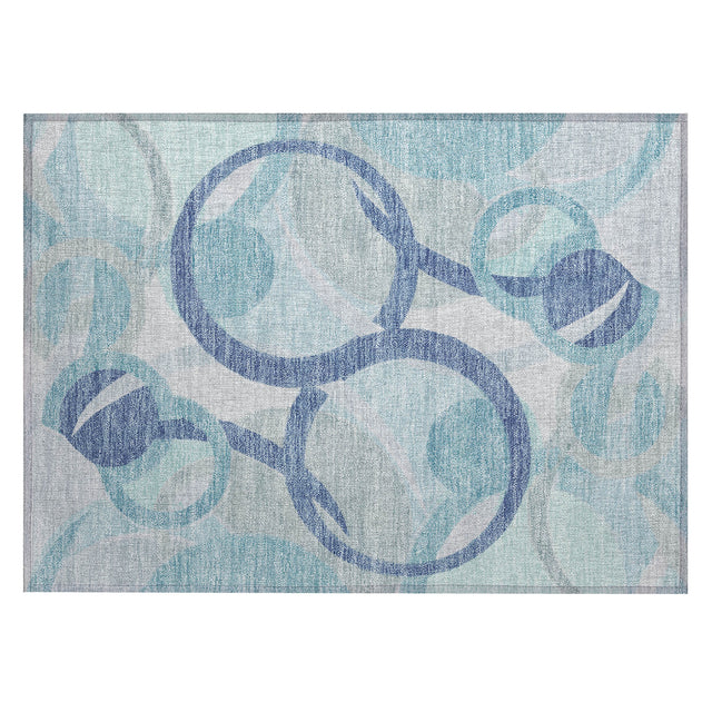 Addison Chantille ACN2168 Geometric Machine Made Transitional Blue Rug