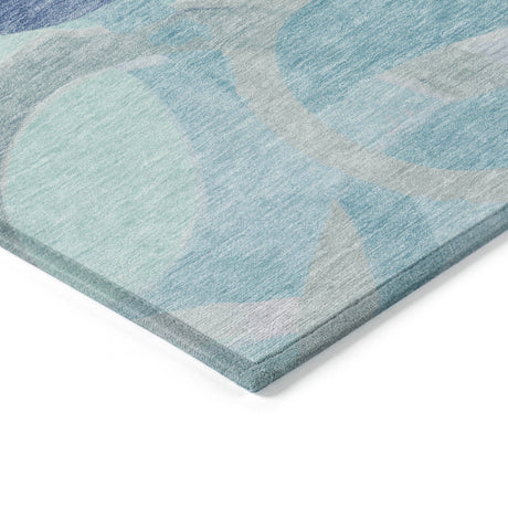 Addison Chantille ACN2168 Geometric Machine Made Transitional Blue Rug