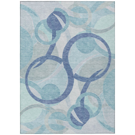 Addison Chantille ACN2168 Geometric Machine Made Transitional Blue Rug