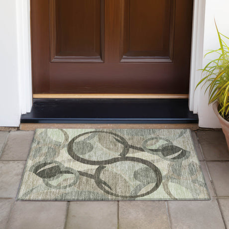 Addison Chantille ACN2168 Geometric Machine Made Transitional Brown Rug