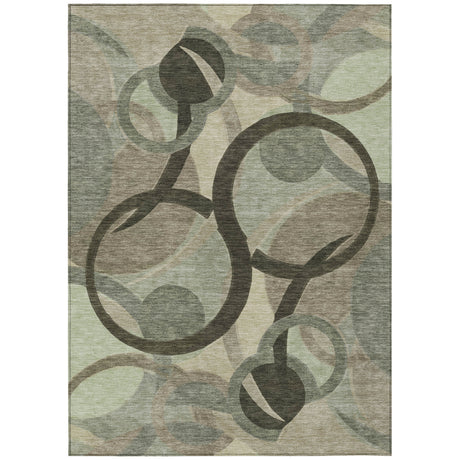 Addison Chantille ACN2168 Geometric Machine Made Transitional Brown Rug