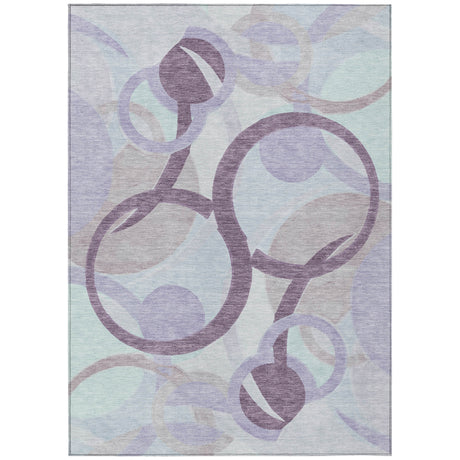 Addison Chantille ACN2168 Geometric Machine Made Transitional Plum Rug