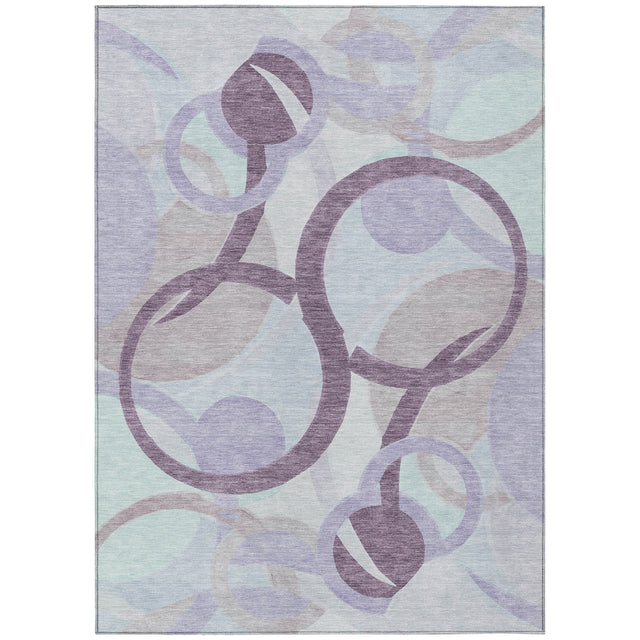 Addison Chantille ACN2168 Geometric Machine Made Transitional Plum Rug