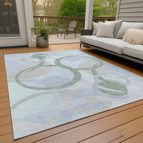 Addison Chantille ACN2168 Geometric Machine Made Transitional Sage Rug