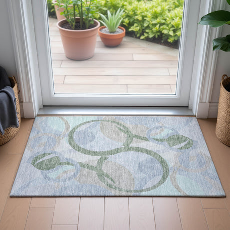 Addison Chantille ACN2168 Geometric Machine Made Transitional Sage Rug