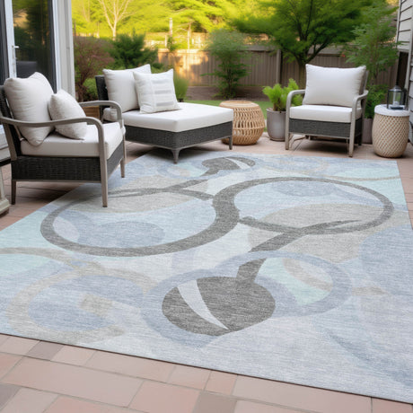 Addison Chantille ACN2168 Geometric Machine Made Transitional Taupe Rug