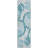Addison Chantille ACN2168 Geometric Machine Made Transitional Teal Rug