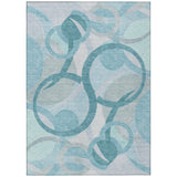 Addison Chantille ACN2168 Geometric Machine Made Transitional Teal Rug