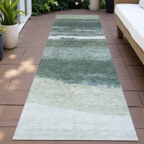 Addison Chantille ACN2169 Stripes Machine Made Transitional Aloe Rug