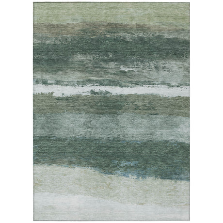 Addison Chantille ACN2169 Stripes Machine Made Transitional Aloe Rug
