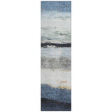 Addison Chantille ACN2169 Stripes Machine Made Transitional Blue Rug
