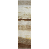 Addison Chantille ACN2169 Stripes Machine Made Transitional Brown Rug