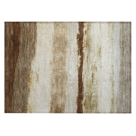 Addison Chantille ACN2169 Stripes Machine Made Transitional Brown Rug