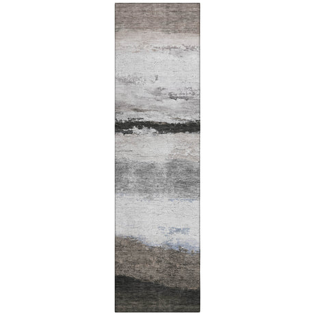 Addison Chantille ACN2169 Stripes Machine Made Transitional Taupe Rug