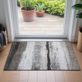 Addison Chantille ACN2169 Stripes Machine Made Transitional Taupe Rug