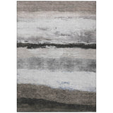 Addison Chantille ACN2169 Stripes Machine Made Transitional Taupe Rug