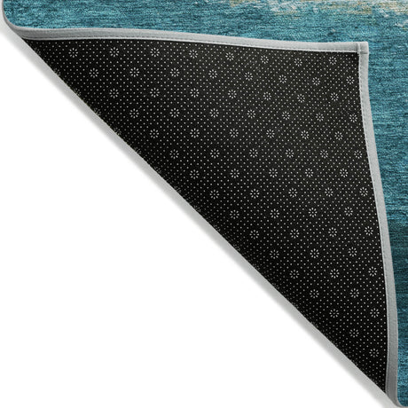 Addison Chantille ACN2169 Stripes Machine Made Transitional Teal Rug
