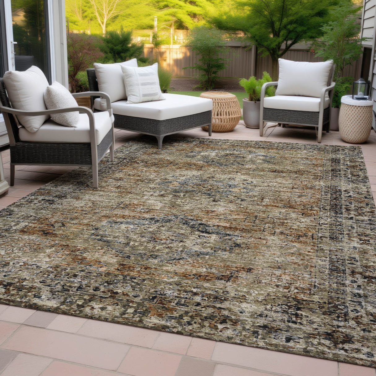 Addison Chantille ACN2170 Global Machine Made Traditional Copper Rug