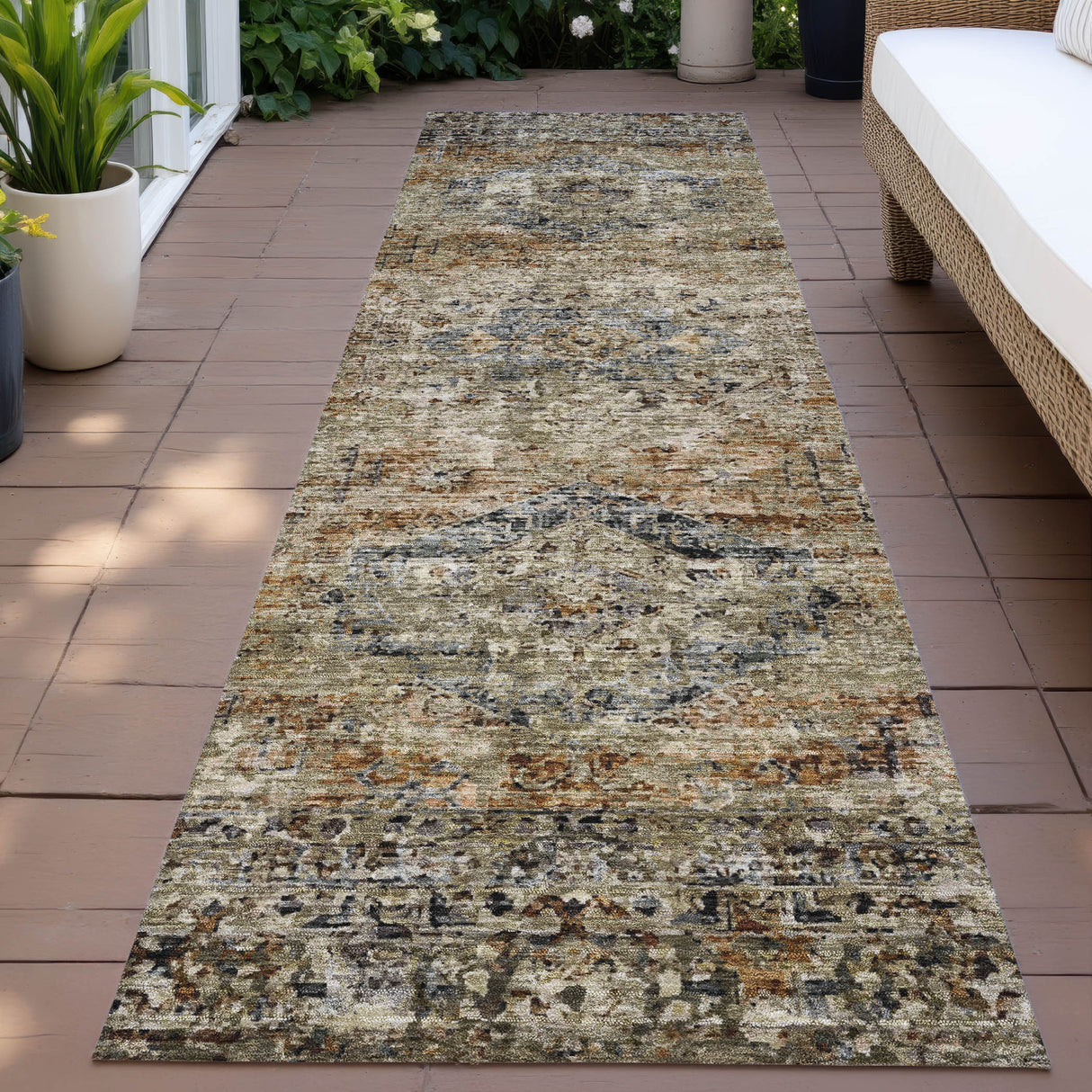 Addison Chantille ACN2170 Global Machine Made Traditional Copper Rug